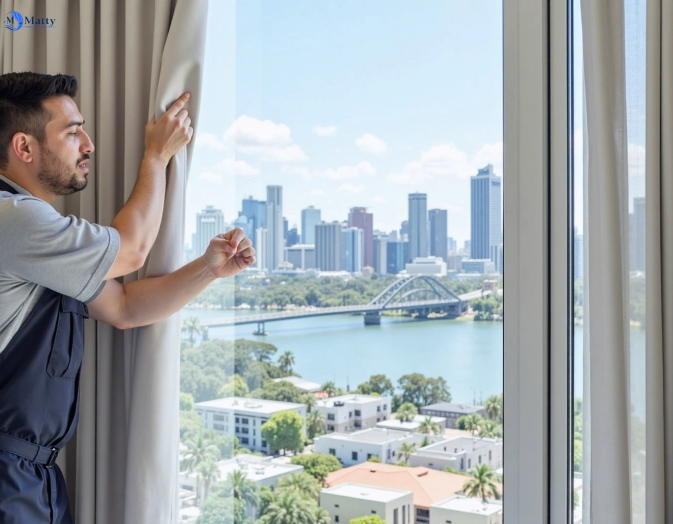 Professional curtain steam cleaning service donnybrook QLD by Matty Curtain Cleaning
